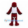 Eagle Mascot Costume in Burgundy with White Sports Shirt