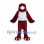 Eagle Mascot Costume in Burgundy with White Sports Shirt