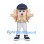 Baseball Mascot Costume with Cream Square Body and Navy Cap