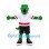 Crocodile Mascot Costume with White Sports Shirt and Black Shorts