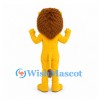 Lion Mascot Costume in Yellow with Large Brown Mane