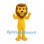 Lion Mascot Costume in Yellow with Large Brown Mane