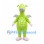 Dragon Mascot Costume in Lime Green with White Spots and Wings