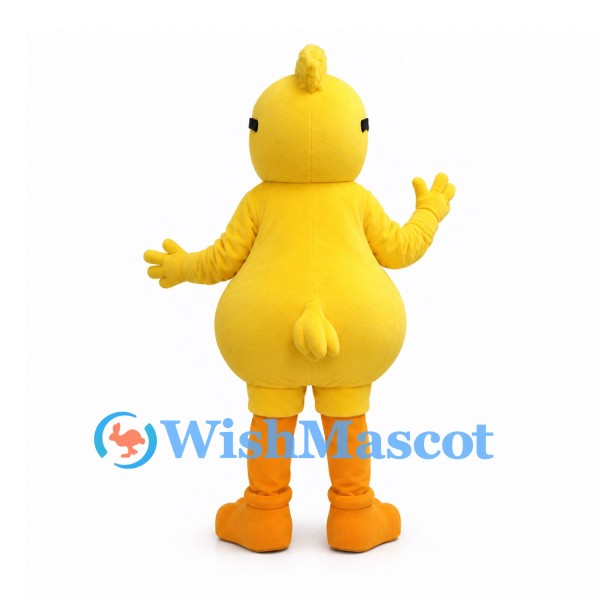 Duck Mascot Costume in Yellow with Black Sunglasses