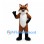 Fox Mascot Costume in Brown with White Chest and Black Sunglasses