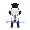 Bull Mascot Costume in Black with White Sports Uniform