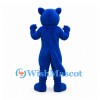 Panther Mascot Costume in Blue with Muscular Body