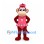 Monkey Mascot Costume in Red with Pink Floral Dress