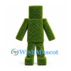 Topiary Mascot Costume with Green Block Head and Body