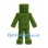 Topiary Mascot Costume with Green Block Head and Body