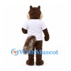 Squirrel Mascot Costume with White Buttoned Shirt and Bushy Tail