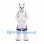 Cat Mascot Costume in White with White Sports Uniform