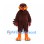 Bird Mascot Costume in Burgundy with Orange Beak and Feet