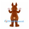Rabbit Mascot Costume in Brown with Cream Belly and Pink Hands