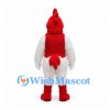 Rooster Mascot Costume in White with Red Vest and Comb