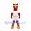 Dragon Mascot Costume in Red with White Sports Uniform
