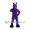 Horse Mascot Costume in Purple with Muscular Torso and Cream Mane