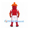 Chili Pepper Mascot Costume with Red Sports Shirt and White Shorts