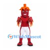 Chili Pepper Mascot Costume with Red Sports Shirt and White Shorts