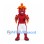Chili Pepper Mascot Costume with Red Sports Shirt and White Shorts
