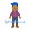 Boy Mascot Costume with Blue Cowboy Hat and Red Check Shirt
