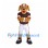 Dog Mascot Costume with Brown Football Jersey and Helmet
