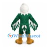 Eagle Mascot Costume with White Head and Green Sports Uniform