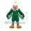 Eagle Mascot Costume with White Head and Green Sports Uniform
