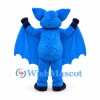 Bat Mascot Costume in Blue with Purple Wing Panels