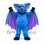 Bat Mascot Costume in Blue with Purple Wing Panels