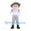 Man Mascot Costume with White Beard and Gray Cowboy Hat