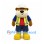 Bear Mascot Costume with White Hard Hat and Red Shirt