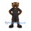 Beaver Mascot Costume with Black Sports Shirt and Shorts