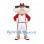 Cowboy Mascot Costume with Oversized White Mustache and Gray Hat