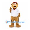 Dog Mascot Costume with White Shirt and Red Goggles