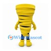 Tornado Mascot Costume in Yellow with Layered Spiral Body