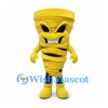 Tornado Mascot Costume in Yellow with Layered Spiral Body