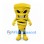 Tornado Mascot Costume in Yellow with Layered Spiral Body