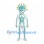 Robot Mascot Costume in White with Turquoise Circuit Lines