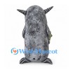 Monster Mascot Costume with Gray Stone Body and Green Pods