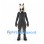 Horse Mascot Costume in Black with Long White Mane and Tail