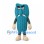Cactus Mascot Costume in Teal with Ribbed Body and Cream Boots