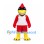 Cardinal Mascot Costume with Red Body and White Sports Shirt