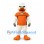 Duck Mascot Costume in White with Orange Sports Shirt