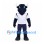 Bull Mascot Costume in Navy with White Sports Shirt