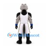 Horse Mascot Costume in Gray with White Basketball Uniform