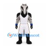 Horse Mascot Costume in Gray with White Basketball Uniform