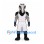 Horse Mascot Costume in Gray with White Basketball Uniform