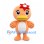 Duck Mascot Costume in Peach with White Belly and Red Flower