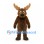 Moose Mascot Costume in Brown with Large Tan Antlers